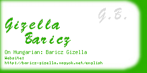 gizella baricz business card